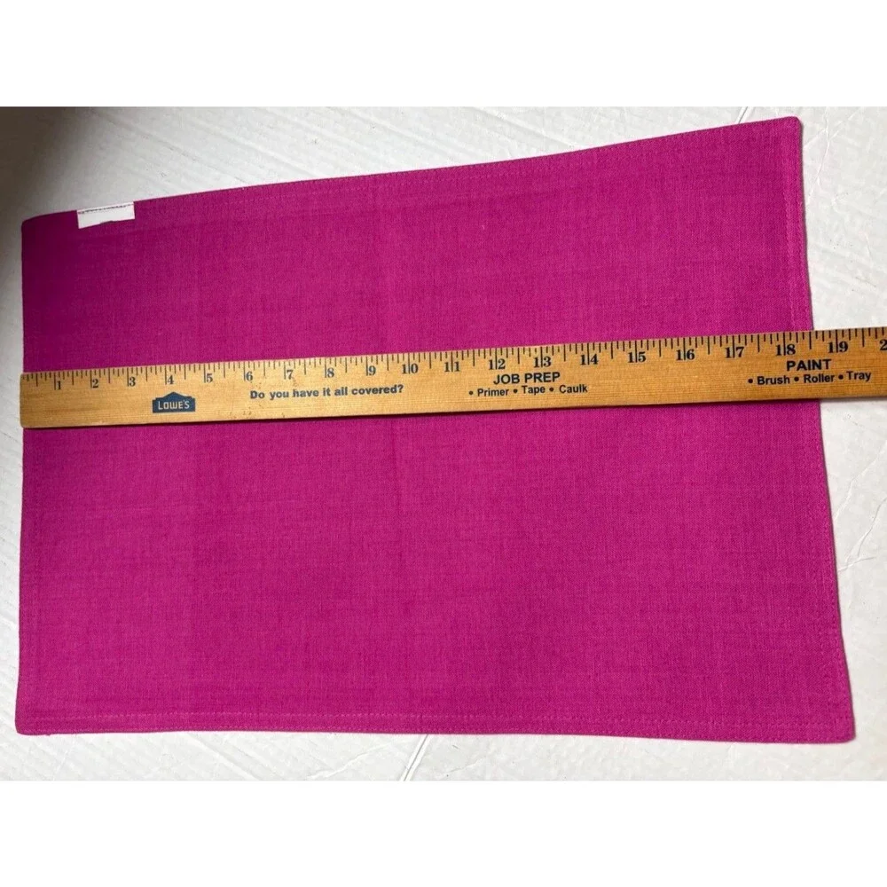 Cotton Park Cottage Placemats Set 4 100% Cotton Pink Yellow Green 13x18
